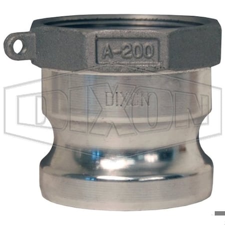 Dixon Type A Cam and Groove Adapter, 8 in, Male Adapter x FNPT, Aluminum G800-A-AL